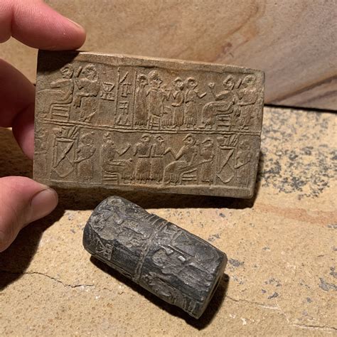 Sumerian Cylinder Seal Replica Of Queen Puabi Mesopotamian Art