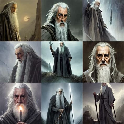 Gandalf The Grey In The Style Of Krenz Cushart Stable Diffusion