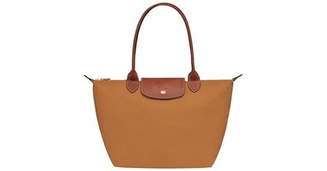 Longchamp `le Pliage Original` Medium Tote Bag In White Lyst Uk