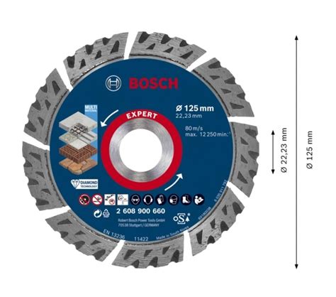 2608900660 Bosch Expert Multimaterial Διαμαντόδισκος Κοπής 125mm