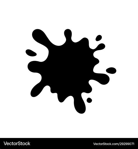 Ink Blot Splatter Isolated Royalty Free Vector Image