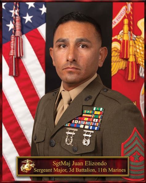 SgtMaj J M Elizondo 1st Marine Division Biography