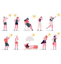 Hot Weather Girl Royalty Free Vector Image VectorStock