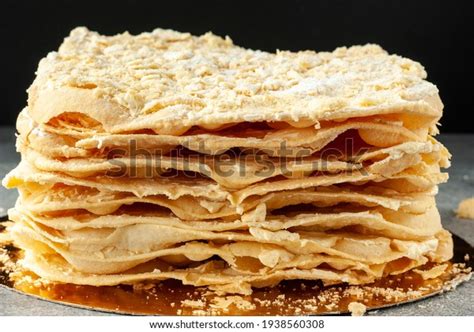 puff pastry layers close images stock  vectors