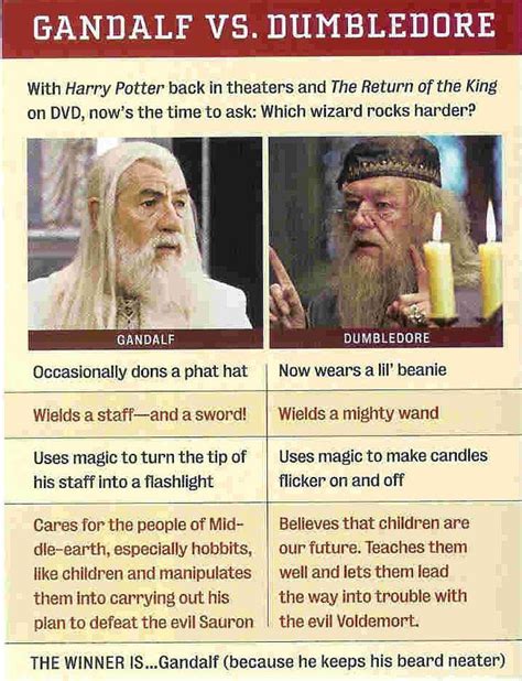 Gandalf vs Dumbledore - Harry Potter vs. The Lord of the Rings Photo ...