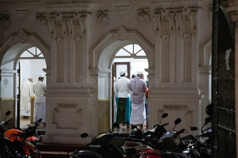 Islamic Prayer in the Mosque in Evening on Sri Lanka Editorial Stock ...