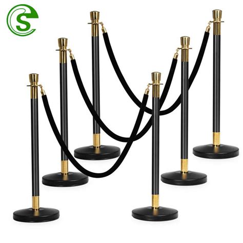 Freestanding Railing Stand Stainless Steel Crowd Control Rope Barrier