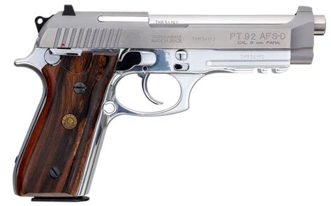 Taurus 92 9mm Luger 5 17 1 Stainless Steel Walnut The Range Pistol Club