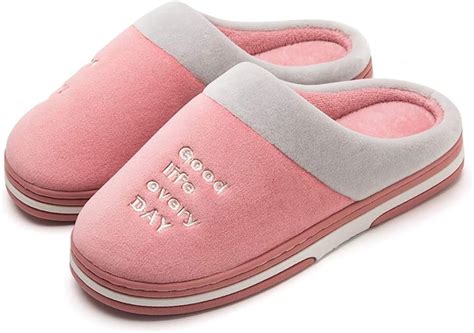 Ytdoo Pantofole Da Casa Per Donna Inverno Vello Di Corallo Memory Foam