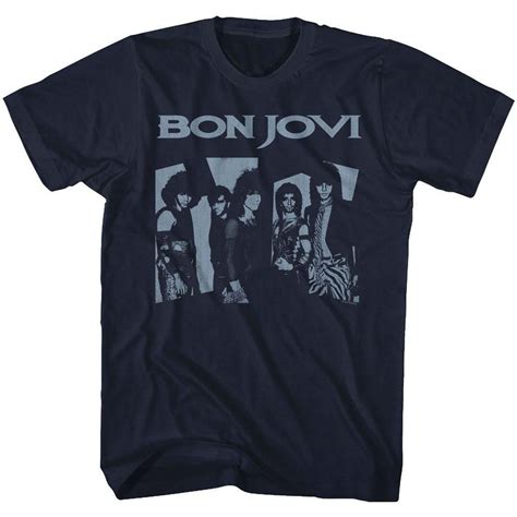 Bluejovi T Shirt Bon Jovi Mens Tshirts Navy Tshirt