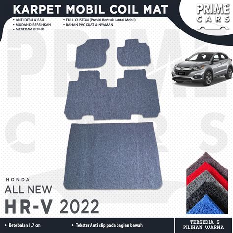 Jual Karpet Mobil Coil Mat Honda NEW HRV 2022 Full Set Bagasi Karpet