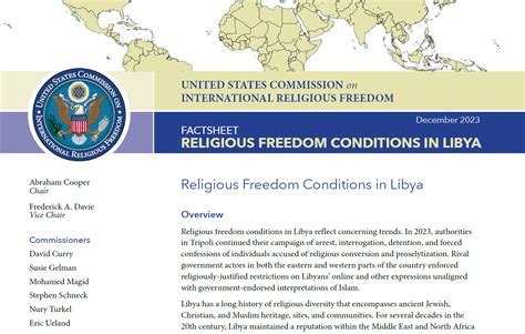 USCIRF Releases New Report On Religious Freedom Conditions In Libya