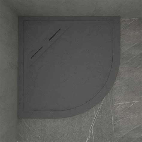 Kudos Connect2 Curved Shower Tray 910 X 910mm Slate Grey C2t91cslgr