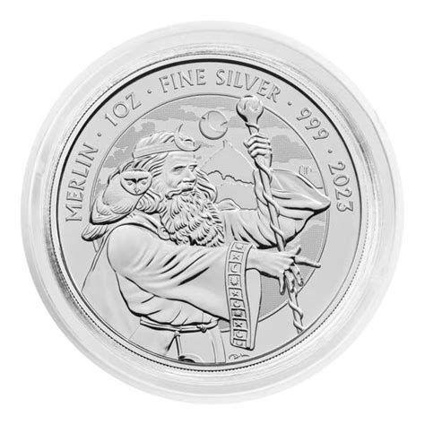 Compare 1 oz 2023 Silver Coin Merlin dealer prices