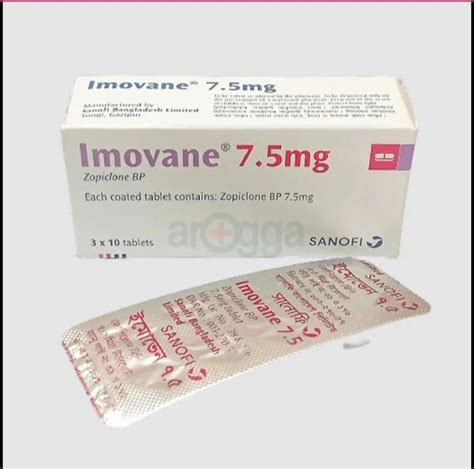 Imovane Zopiclon 75 Mg For Personal At Rs 1500box In New Delhi Id