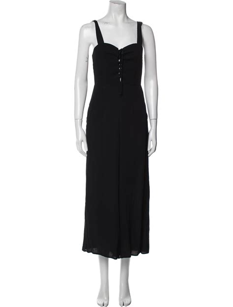 Flynn Skye Square Neckline Jumpsuit Black 15 25 Rise Jumpsuits And