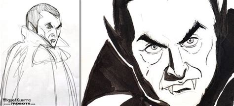 Horror Ink Sketches By Miguel Guerra Dracula Tribute To Bela Lugosi