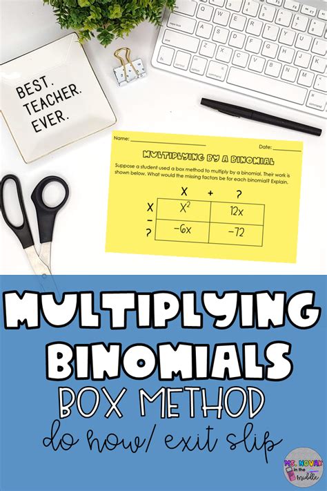 Multiplying Binomials Box Method Worksheet