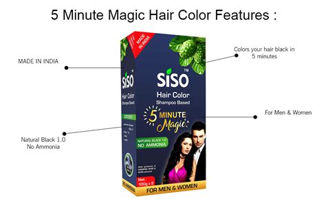 Buy Siso 5 Minute Magic Permanent Hair Color Shampoo 200g Natural