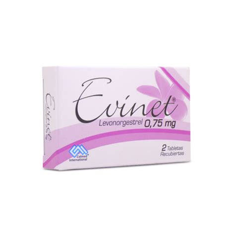 EVINET 0 75 MG CAJA X 2 TABS Farmavida Droguería Online Salud y