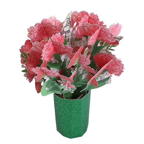 SDJMa Flower Bouquet Pop-Up Greeding Card, 3D Pop-Up Paper Flowers ...