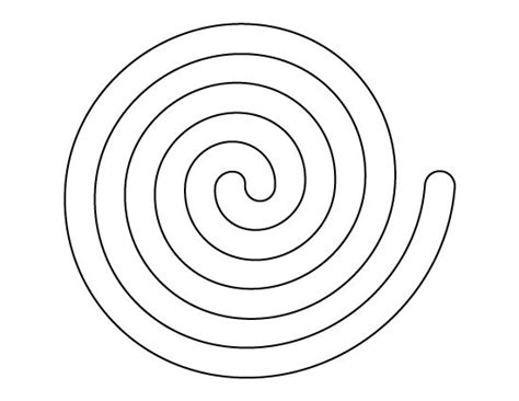 Spiral pattern. Use the printable outline for crafts, creating stencils ...