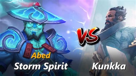 How To Storm Spirit Mid Vs Kunkka Feat Abed First Minutes Youtube