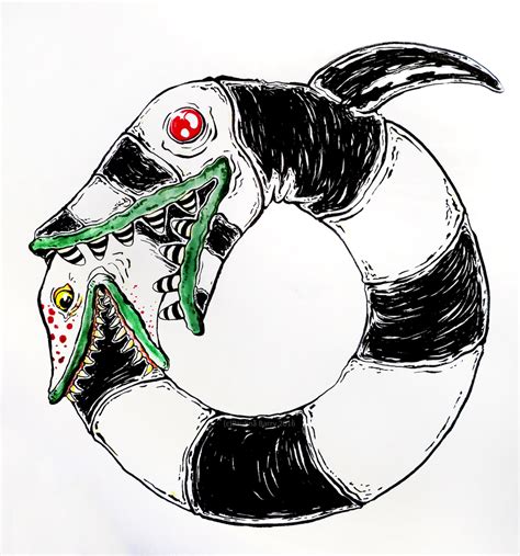 Inktober Day 1: Beetlejuice Sandworm by shmekldorf on DeviantArt