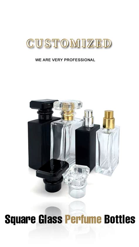 Luxury Ml Ml Black Empty Refillable Cosmetic Bottle Mini Square