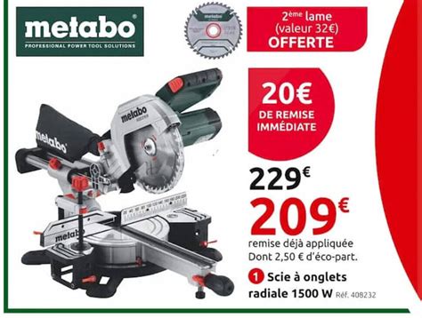 Promo Scie à onglets radiale 1500 W chez Mr Bricolage