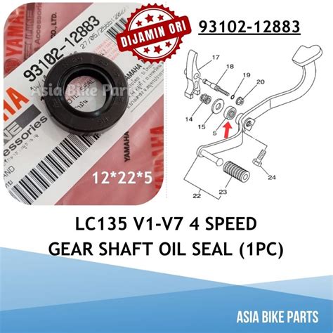 Yamaha Original Lc V V Speed S Shift Shaft Oil Seal Gear