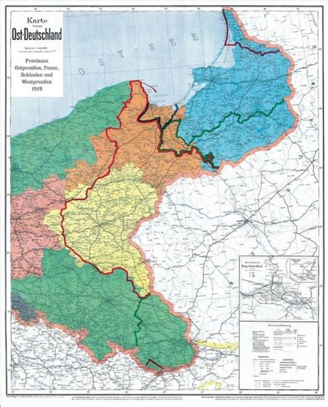 Historische Karte Deutsches Reich Provinzen Ostpreu En Westpreu En