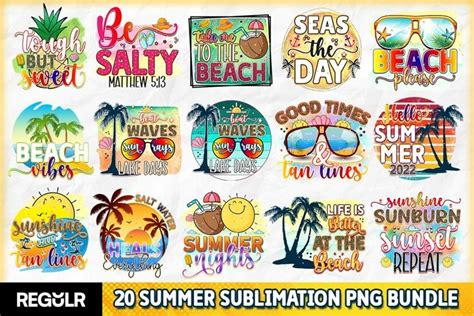 Summer Sublimation Bundle Summer Beach Designs