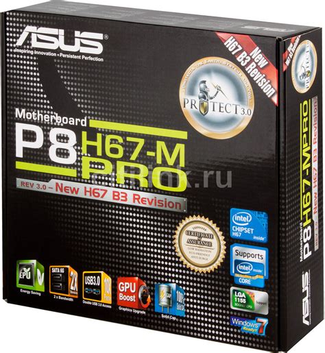 Характеристики Материнская плата ASUS P8H67-M PRO, LGA 1155, Intel H67 ...