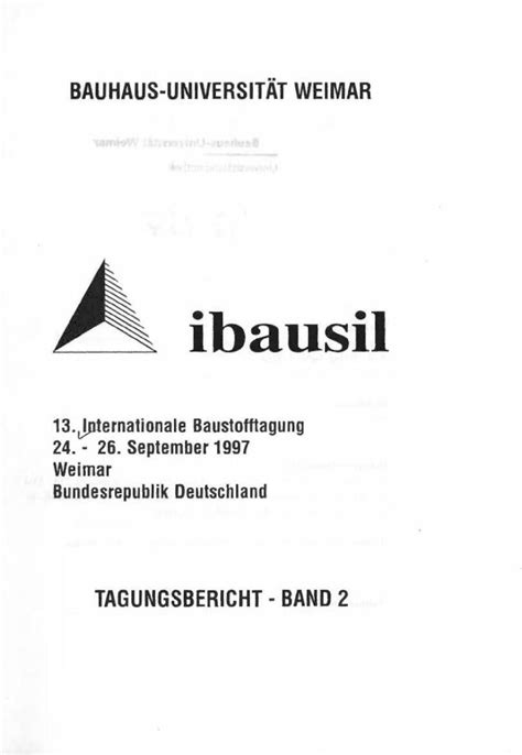 Pdf Bauhaus Universit T Weimar Pdf Filebindemittel Und Beton