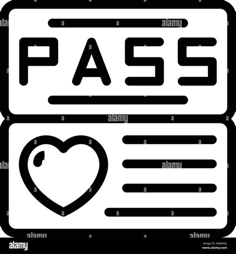 Health Pass Icon Outline Vector Passport Vaccine Mobile Control Stock