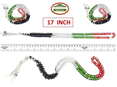 Palestine Flag Misbaha Ct Prayer Beads Palestinian Beads Islamic