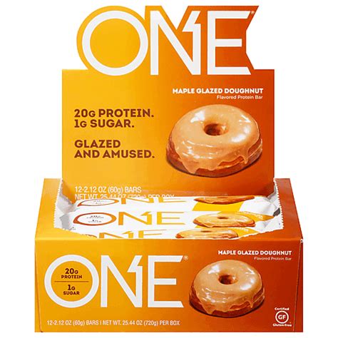 One Protein Bar Maple Glazed Doughnut Box 12 Count | Nutritional Bars ...