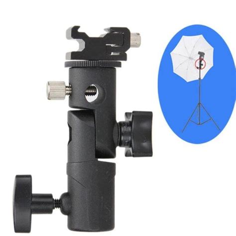 Universal Metal E Type Flash Bracket Hot Shoe Detachable Adapter Lamp Speedlite Umbrella Mount