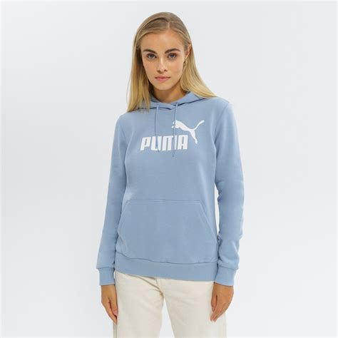 PUMA BLUZA Z KAPTUREM ESS LOGO FL S 586789 79 Niebieski Damskie