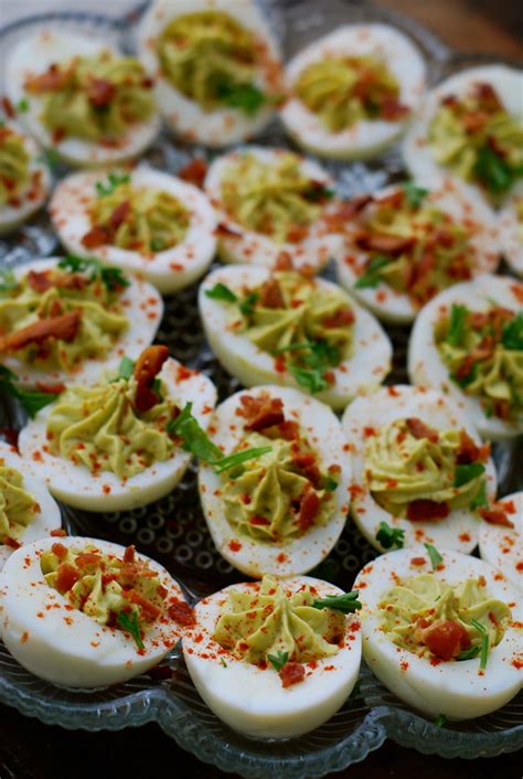 Green Goddess Deviled Eggs With Bacon Chindeep