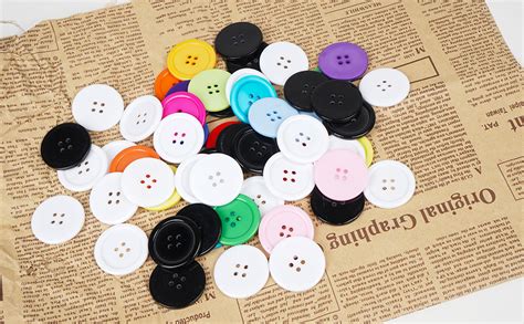 Amazon Chenkou Craft Mix Color Plastic Resin Circle Big Button