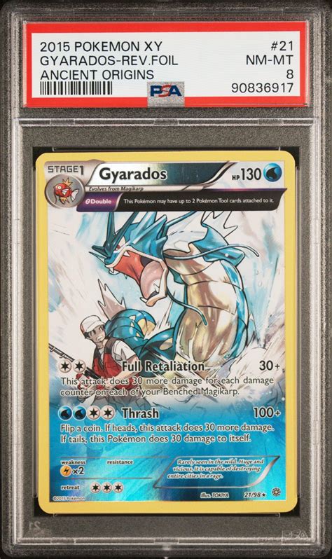 2015 Pokemon Xy Ancient Origins 21 Gyarados PSA 8 GameStop