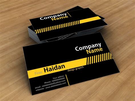 68 Printable Yellow Name Card Template Psd File With Yellow Name Card