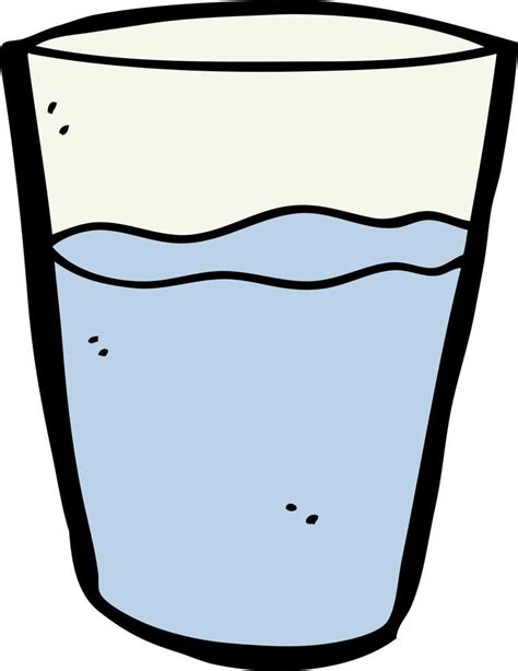 Cartoon Glass of Water Vector