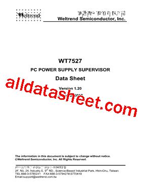 WT7527 Datasheet(PDF) - Weltrend Semiconductor