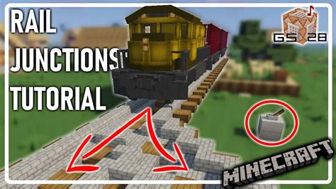 Minecraft Rail Junction Tutorial Trains Datapack Youtube