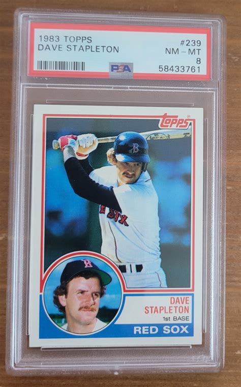 Topps Dave Stapleton Psa Boston Red Sox Pop Ebay