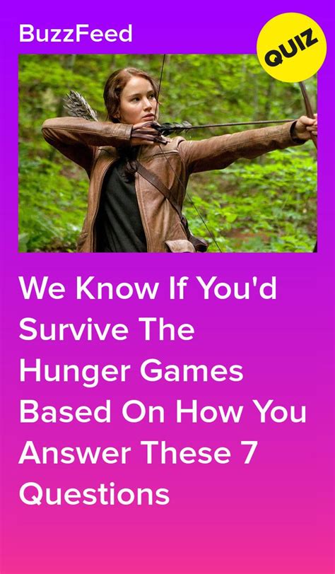 Answer These 7 Questions And Well Tell You If Youd Survive The Hunger Games Hunger Games