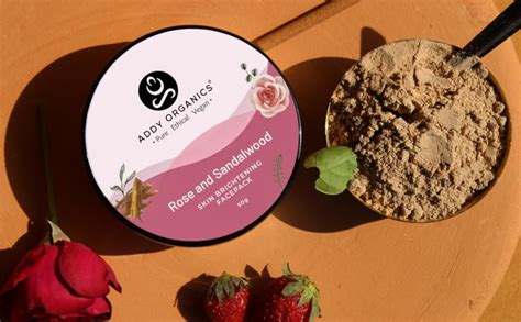 Addy Organics Ayurvedic Rose Petal Sandalwood Skin Brightning Ubtan